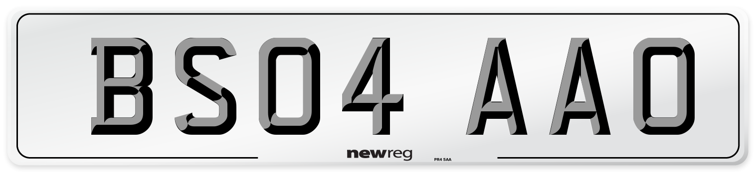 BS04 AAO Number Plate from New Reg